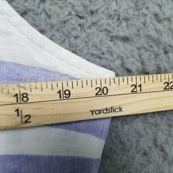 beachlunchlounge Dress Womens XL Purple White Striped Linen Blend Sleeveless - Picture 6 of 14